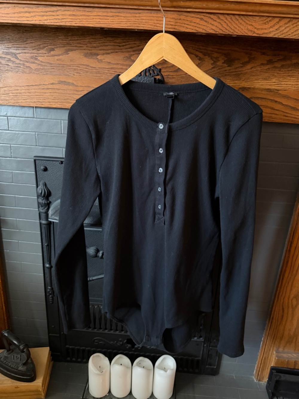 J. Crew Ribbed Henley Bodysuit - Picture 2 of 3